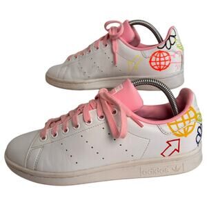 Adidas Originals FX5680 Stan Smith Doodle Pink Shoe Sneakers Tennis Women Sz 8.5